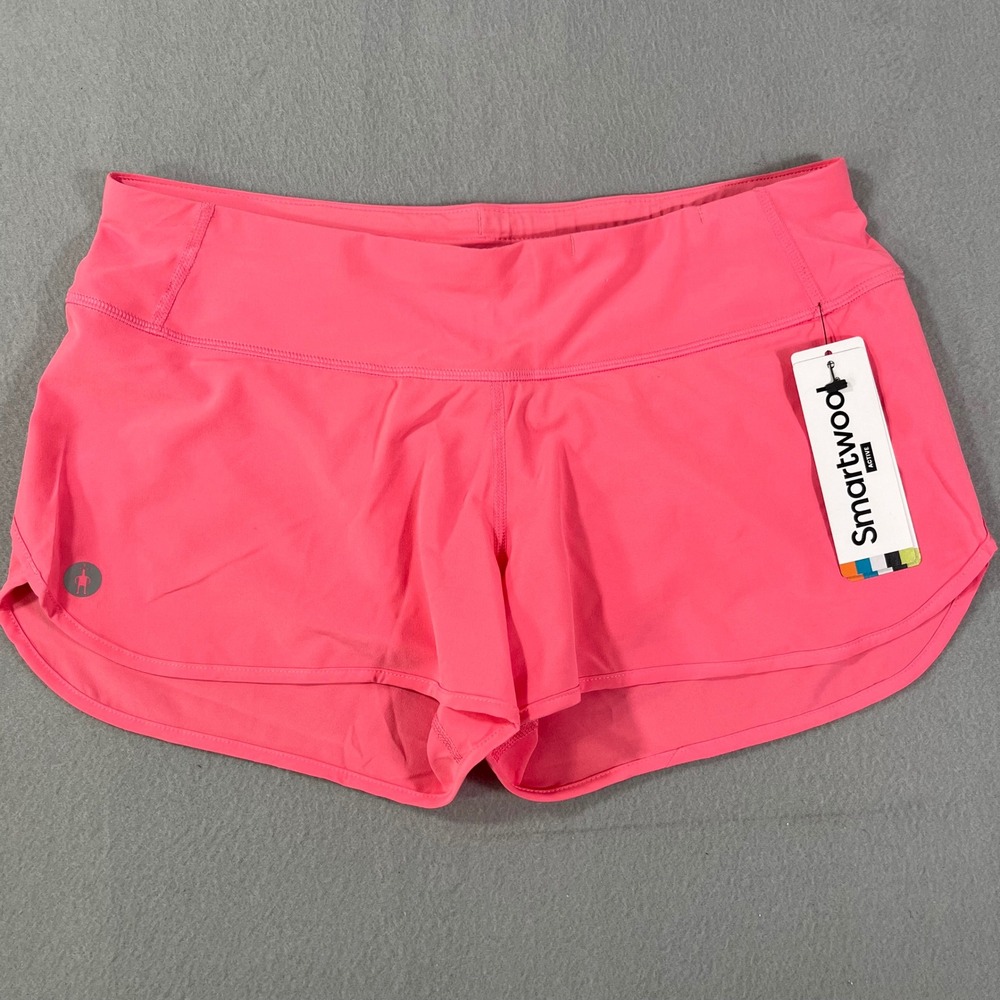 NEW Smartwool Women Active‎ Running Shorts Guava Pink Small Quick Dry Breathable